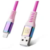 Laidas REAL-EL MFI USB A – Lightning Rainbow 1m, vaivorykštės spalvos