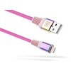 Laidas REAL-EL MFI USB A – Lightning Rainbow 1m, vaivorykštės spalvos