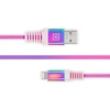 Laidas REAL-EL MFI USB A – Lightning Rainbow 1m, vaivorykštės spalvos