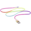 Laidas REAL-EL MFI USB A – Lightning Rainbow 1m, vaivorykštės spalvos