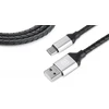 Laidas REAL-EL Premium USB A – C tipo, odinis, juodos spalvos, 1 m, odinis