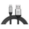 Laidas REAL-EL Premium USB A – C tipo, odinis, juodos spalvos, 1 m, odinis