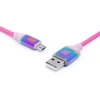 Laidas REAL-EL Premium USB A – Micro USB Rainbow 1m, vaivorykštės spalvos