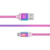Laidas REAL-EL Premium USB A – Micro USB Rainbow 1m, vaivorykštės spalvos