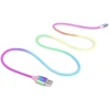 Laidas REAL-EL Premium USB A – Micro USB Rainbow 1m, vaivorykštės spalvos