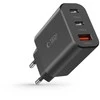 Laidinis įkroviklis 30W 2x PD USB-C + QC3.0 USB Tech-Protect C30W juodos spalvos