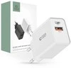 Laidinis įkroviklis 30W PD USB-C + QC3.0 USB Tech-Protect NC30W baltos spalvos