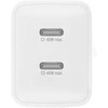 Laidinis įkroviklis 4smarts PDPlug Dual 45W GaN 2xUSB-C baltos spalvos