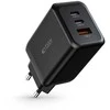 Laidinis įkroviklis 65W 2x USB-C PD + QC3.0 USB Tech-Protect C65W juodos spalvos
