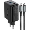 Įkroviklis Acefast A17 65W GaN USB-C/USB-A/HDMI juodas