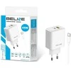 Laidinis įkroviklis Beline 45W USB-A/USB-C + cable USB-C BLN2CW45C baltos spalvos