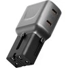 Laidinis įkroviklis Energea TravelGo Adapteris 45 2xUSB-C 45W graphite-juodos spalvos
