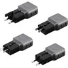 Laidinis įkroviklis Energea TravelGo Adapteris 45 2xUSB-C 45W graphite-juodos spalvos