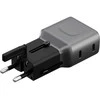 Laidinis įkroviklis Energea TravelGo Adapteris 45 2xUSB-C 45W graphite-juodos spalvos