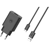 Sieninis įkroviklis „Motorola TurboPower“ 33 W USB-A su laidu USB-A į USB-C 1 m juodos spalvos