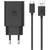 Laidinis įkroviklis Motorola TurboPower 33W USB-A su kabeliu USB-A to USB-C 1m juodos spalvos