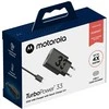 Sieninis įkroviklis „Motorola TurboPower“ 33 W USB-A su laidu USB-A į USB-C 1 m juodos spalvos