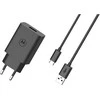 Laidinis įkroviklis Motorola TurboPower 33W USB-A su kabeliu USB-A to USB-C 1m juodos spalvos