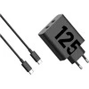 Laidinis įkroviklis Motorola TurboPower 125W Dual 2x USB-C su kabeliu USB-C 1m juodos spalvos