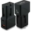Laidinis įkroviklis TUMI Travel Adapteris 25W USB-C / USB-A juodo spalvos