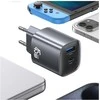 Laidinis įkroviklis USAMS CC290 T66 45W GaN 1xUSB-A 1xUSB-C sidabrinis