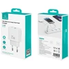 Laidinis įkroviklis USAMS CC315 T65 25W 1xUSB-C 1xUSB-A Fast Charging baltos spalvos