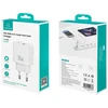 Laidinis įkroviklis USAMS CC316 T65 30W 1xUSB-C 1xUSB-A Fast Charging baltos spalvos