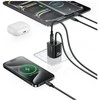 Laidinis įkroviklis USAMS JC Series CC261 20W GaN Mini Fast Charger 2xUSB-C baltos spalvos