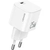 Laidinis įkroviklis USAMS JC Series CC289 25W GaN Mini Fast Charger USB-C baltos spalvos