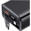 Laidinis įkroviklis USAMS Xiang Series CC296 30W 1xUSB-C 1xUSB-A + USB-C cable baltos spalvos