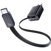 Laidinis įkroviklis USAMS Xiang Series CC296 30W 1xUSB-C 1xUSB-A + USB-C cable juodos spalvos