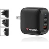 Laidinis įkroviklis Verbatim Mini GaN 70W 2xUSB-C PD/1x USB-A QC juodos spalvos 32229