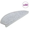 Laiptų kilimėliai, 30 vnt., 65x24x4 cm, šviesiai pilki, pusapvaliai, dideli