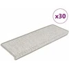 Laiptų kilimėliai Lipni Sisal-Look 30 vnt 65x21x4 cm Platina