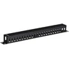 LANBERG AK-1201-B cable management panel type A 19 1U juodas