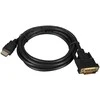 LANBERG CA-HDDV-20CU-0018-BK kabelis HDMI -> DVI-D 24+1 M/M Dual Link 4K 30Hz. juodas 1.8m