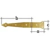 Lankstas vartams Domax 612301/816301, 30 cm, 0.2 cm, aukso