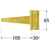 Lankstas vartams Domax ZT 100 8181, 3 cm, 0.2 cm, aukso