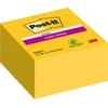 3M Lipnūs lapeliai Post-it Super sticky kubas, 76 x 76 mm, 350 lapelių, geltona