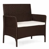 Dvivietė sodo sofa su pagalvėle, suoliukas balkonui, terasai ir sodui, ruda, MultiGarden