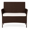 Dvivietė sodo sofa su pagalvėle, suoliukas balkonui, terasai ir sodui, ruda, MultiGarden