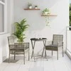 Lauko baldų komplektas Sodo Bistro Rinkinys 3 pcs Pilka poliratanas
