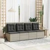Lauko baldų komplektas Sodo sofa su pagalve Šviesiai pilka poliratanas