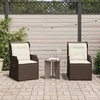 Lauko baldų komplektas Sodo suolas 2 pcs Ruda poliratanas