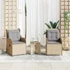 Lauko baldų komplektas Sodo suolas 2 pcs Smėlio poliratanas