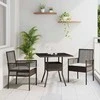 Lauko baldų komplektas Sodo valgomojo komplektas 3 pcs Ruda poliratanas