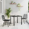 Lauko baldų komplektas Sodo valgomojo komplektas 3 pcs Juoda