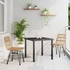 Lauko baldų komplektas Sodo valgomojo komplektas 3 pcs Ruda