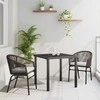 Lauko baldų komplektas Sodo valgomojo komplektas 3 pcs Ruda