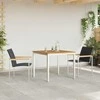 Lauko baldų komplektas Sodo valgomojo komplektas 3 pcs Ruda Kietos akacijos mediena